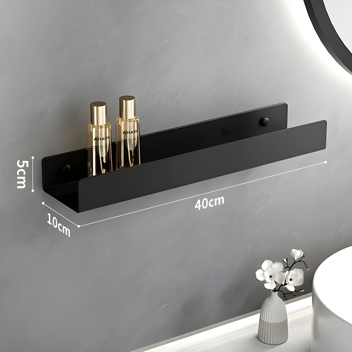 Merociack Bathroom Shelf – Modern Design with Towel Bar | Practical Storage for the Bathroom