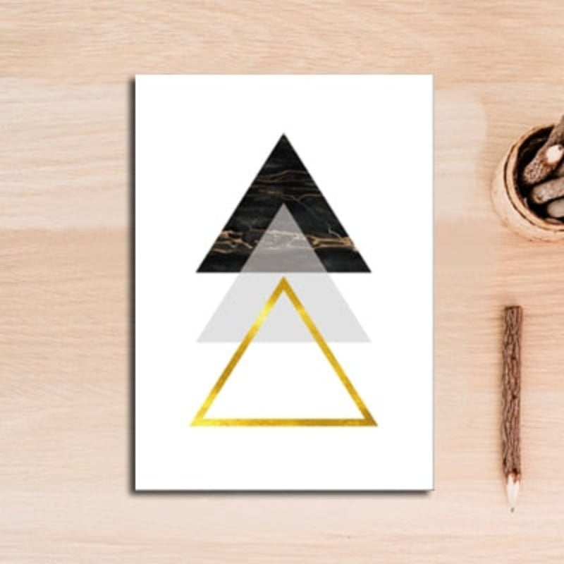 Modern Abstract Geometry Triangles - Canvas Wall Art Painting