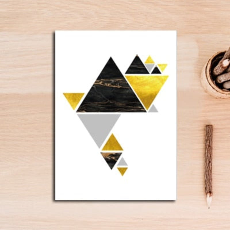 Modern Abstract Geometry Triangles - Canvas Wall Art Painting