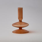 Modern Glass Candleholder-Brown