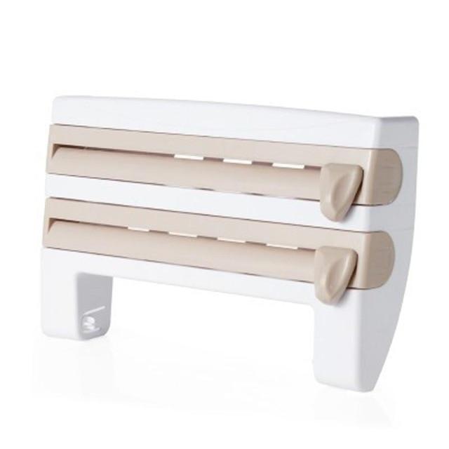 3-in-1 Triple Paper­ Dispenser Kitchen Roll Holder Mount