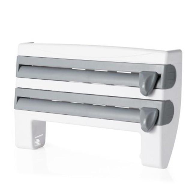 3-in-1 Triple Paper­ Dispenser Kitchen Roll Holder Mount