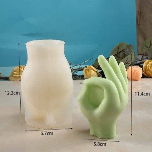 Middle Finger Hand Gestures Artsy Candle DIY Molds
