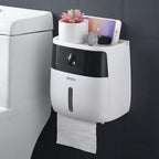 Toilet paper holder wall mounted paper shelf storage box toilet tissue dispenser