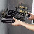 Corner Holder Aluminum Wall Shelf – Space-saving Bathroom Organizer بدون Drilling