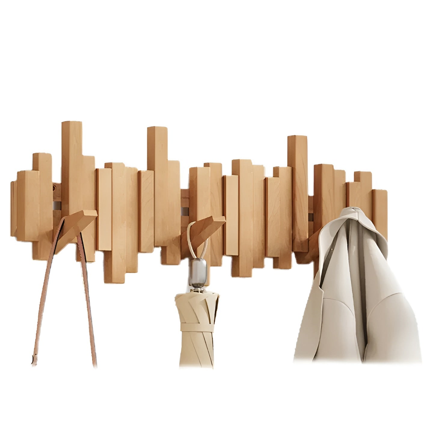 Stylish wooden wardrobe – FlexiMerocie magnetic hooks for more organization | Ideal for bedroom